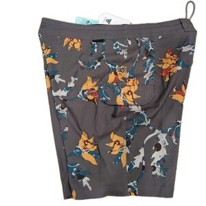NEW Vissla Collab Gabe Schneider Floral 34 Board Surf Skater Beach Shorts 18.5"
